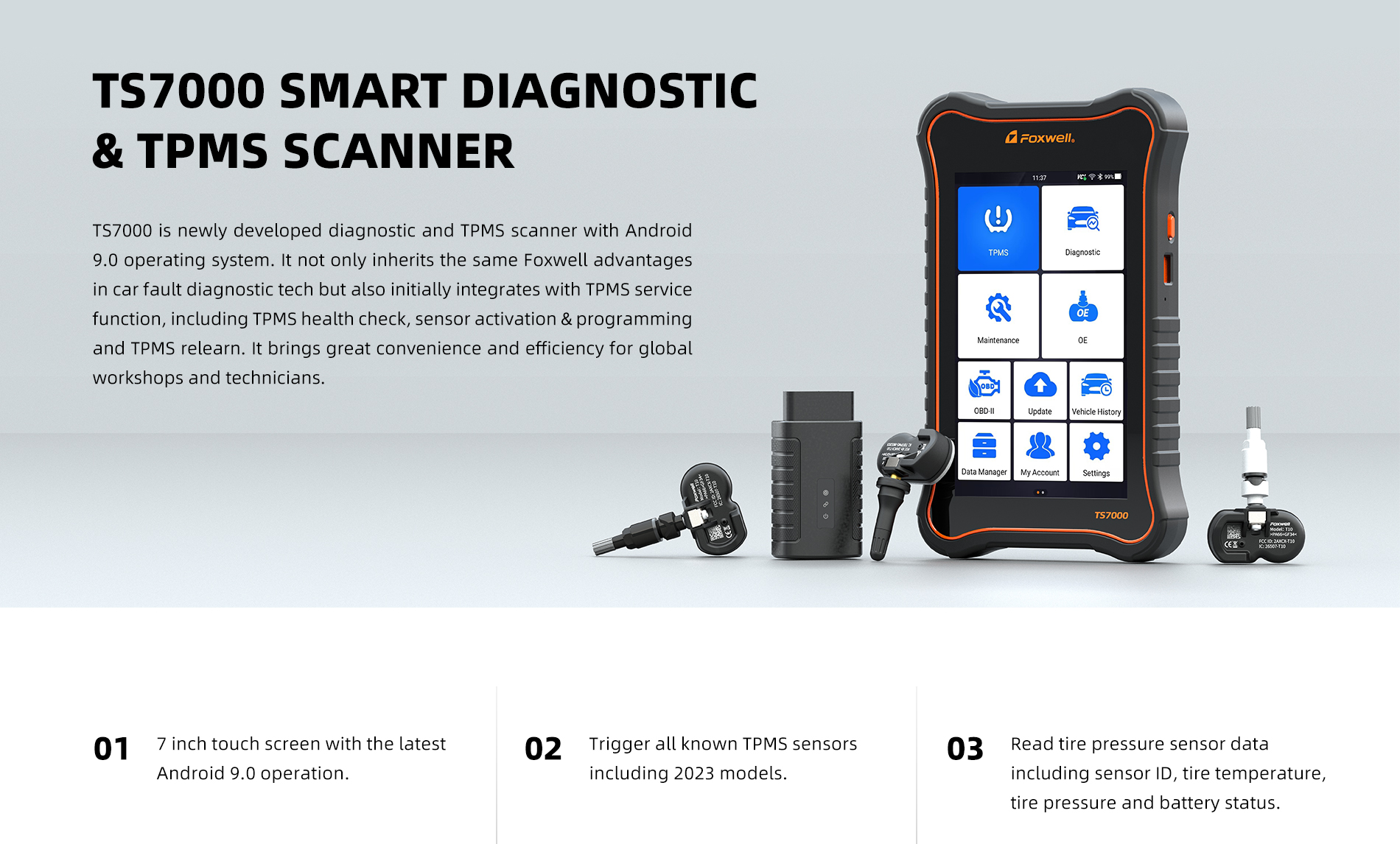 TS7000 TPMS Tire Pressure Monitoring System